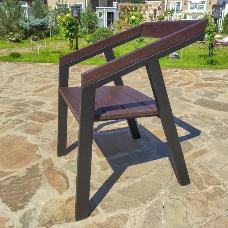 Садовый стул из массива термо ясеня